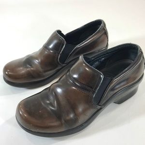 Ariat Brown Leather Clogs Non-marking Traction 9.5